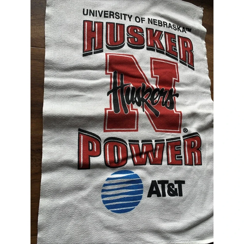 New vintage husker Nebraska husker cornhuskers partner with AT&T hand towels